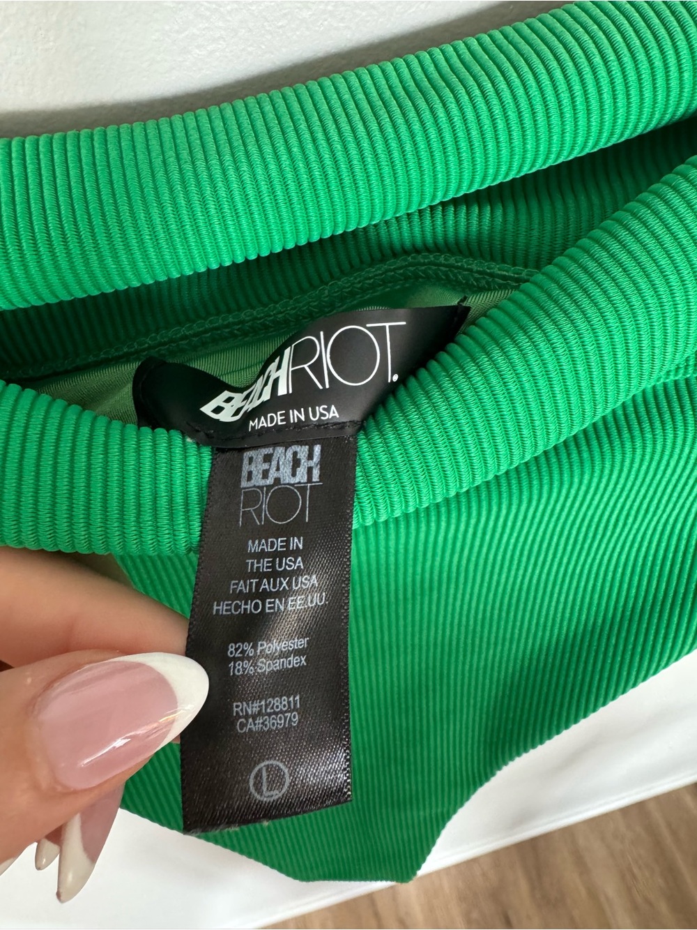 Beach Riot Ribbed High-Waist Green Bikini Bottom - Picture 5 of 5